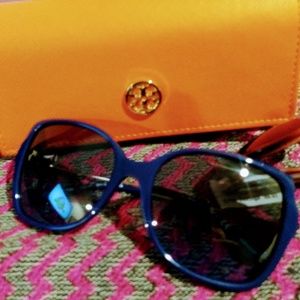 Tory Burch Leather Sunglass Case